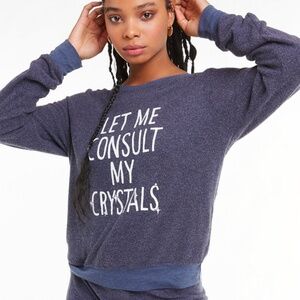 NEW Wildfox Consult My Crystals Baggy Beach Jumper - Large